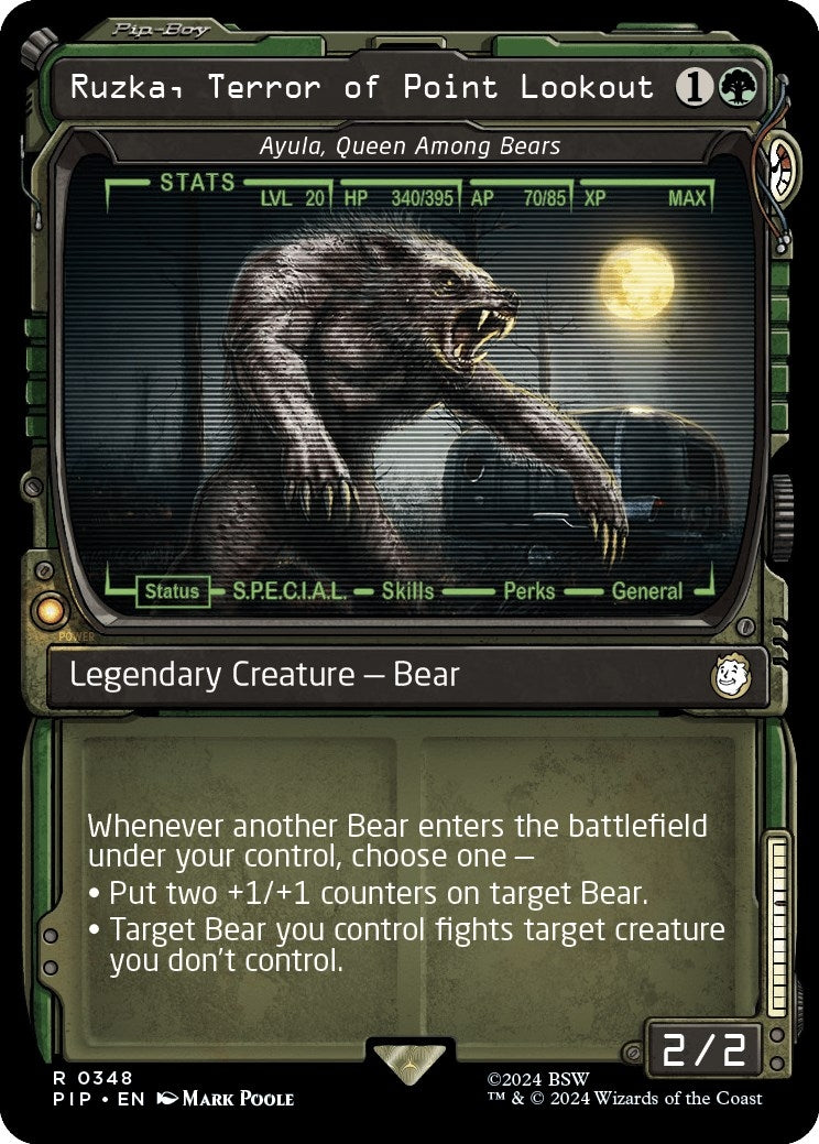 Ruzka, Terror of Point Lookout - Ayula, Queen Among Bears (Showcase) (348) (Universes Beyond: Fallout)