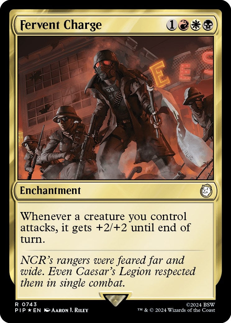 Fervent Charge (Surge Foil) (743) (Universes Beyond: Fallout)