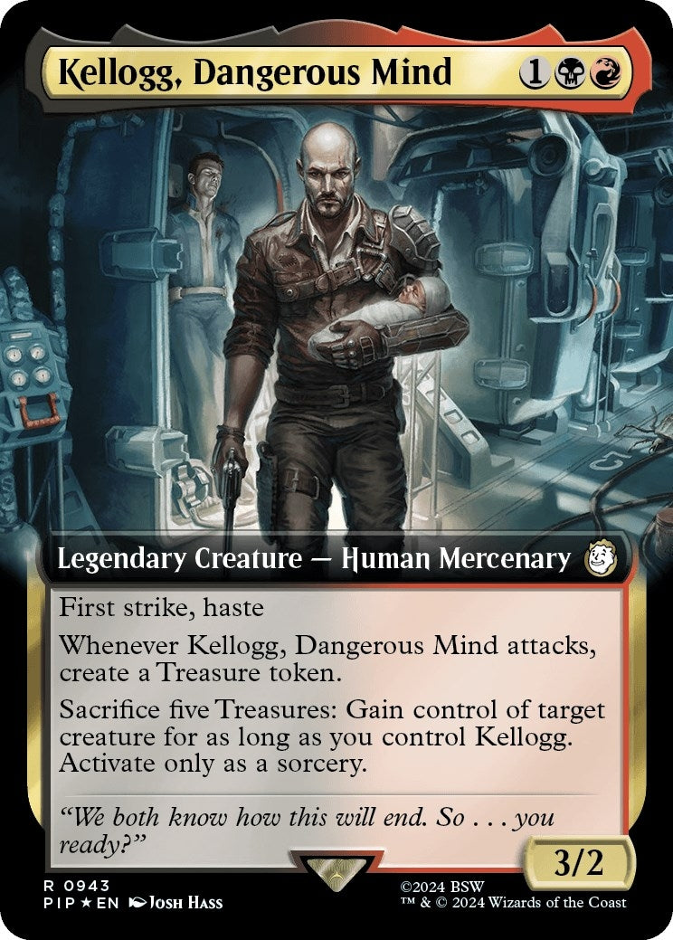Kellogg, Dangerous Mind (Extended Art) (Surge Foil) (943) (Universes Beyond: Fallout)