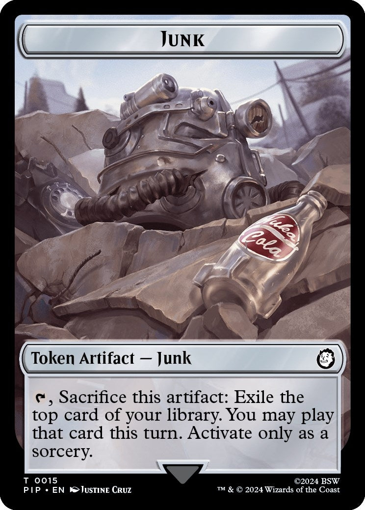 Junk // Squirrel Double-Sided Token (15 // 9) (Universes Beyond: Fallout)