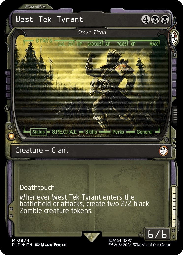 West Tek Tyrant - Grave Titan (Showcase) (Surge Foil) (874) (Universes Beyond: Fallout)