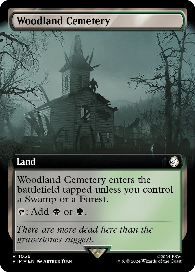 Woodland Cemetery (Extended Art) (Surge Foil) (1056) (Universes Beyond: Fallout)