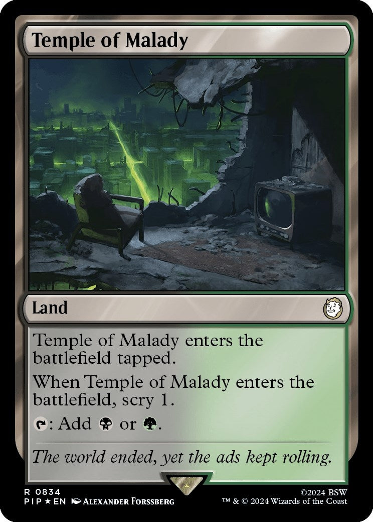 Temple of Malady (Surge Foil) (834) (Universes Beyond: Fallout)