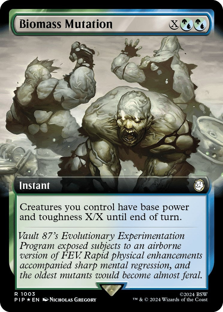 Biomass Mutation (Extended Art) (Surge Foil) (1003) (Universes Beyond: Fallout)