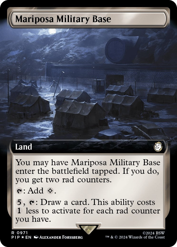 Mariposa Military Base (Extended Art) (Surge Foil) (971) (Universes Beyond: Fallout)