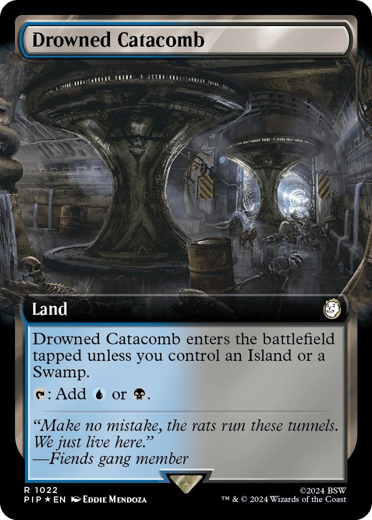 Drowned Catacomb (Extended Art) (Surge Foil) (1022) (Universes Beyond: Fallout)