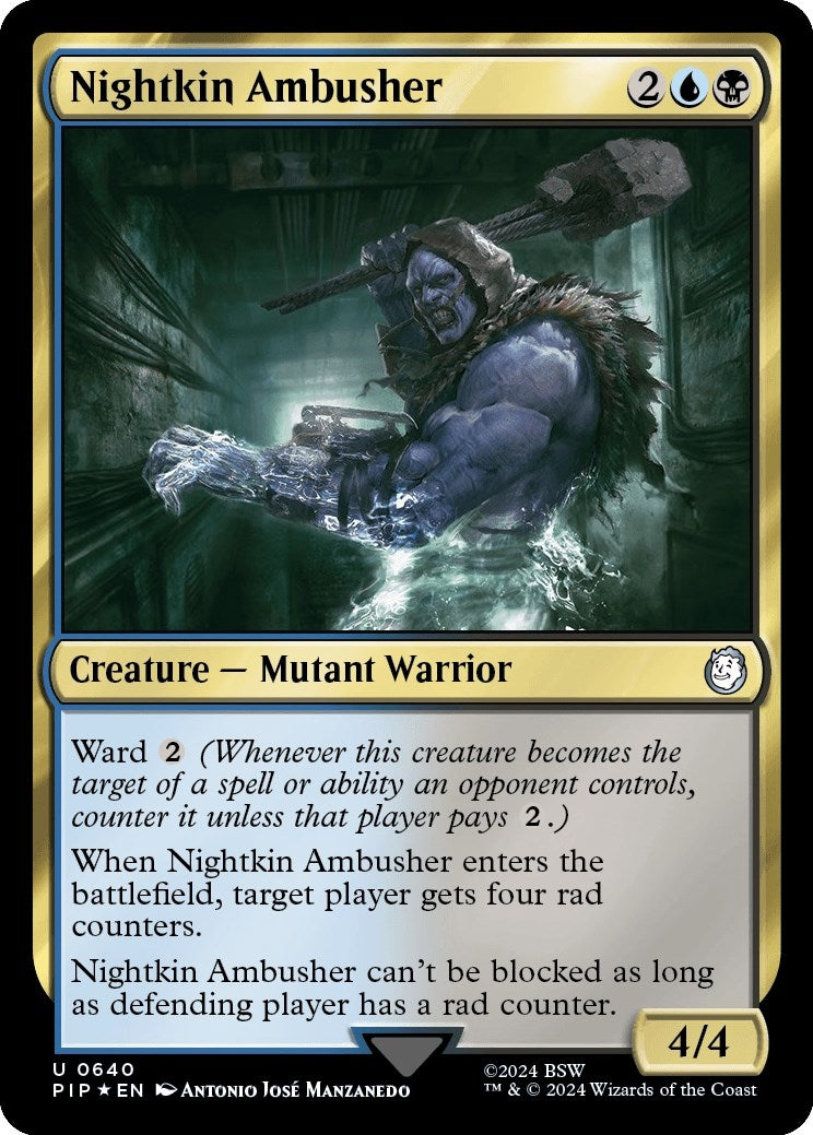 Nightkin Ambusher (Surge Foil) (640) (Universes Beyond: Fallout)