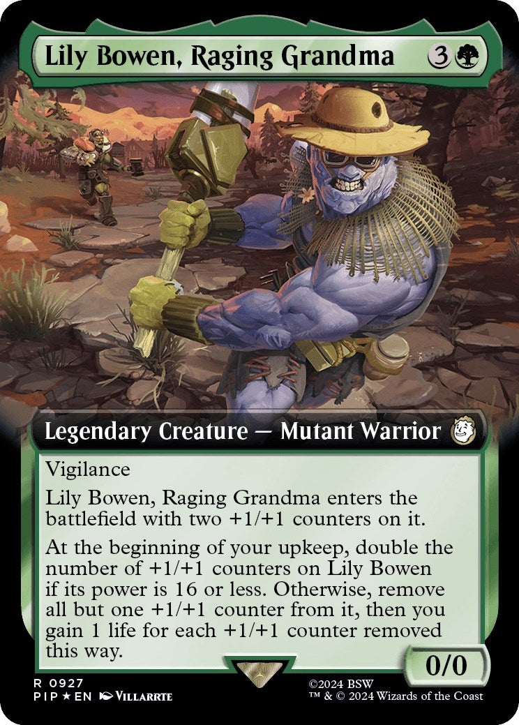 Lily Bowen, Raging Grandma (Extended Art) (Surge Foil) (927) (Universes Beyond: Fallout)