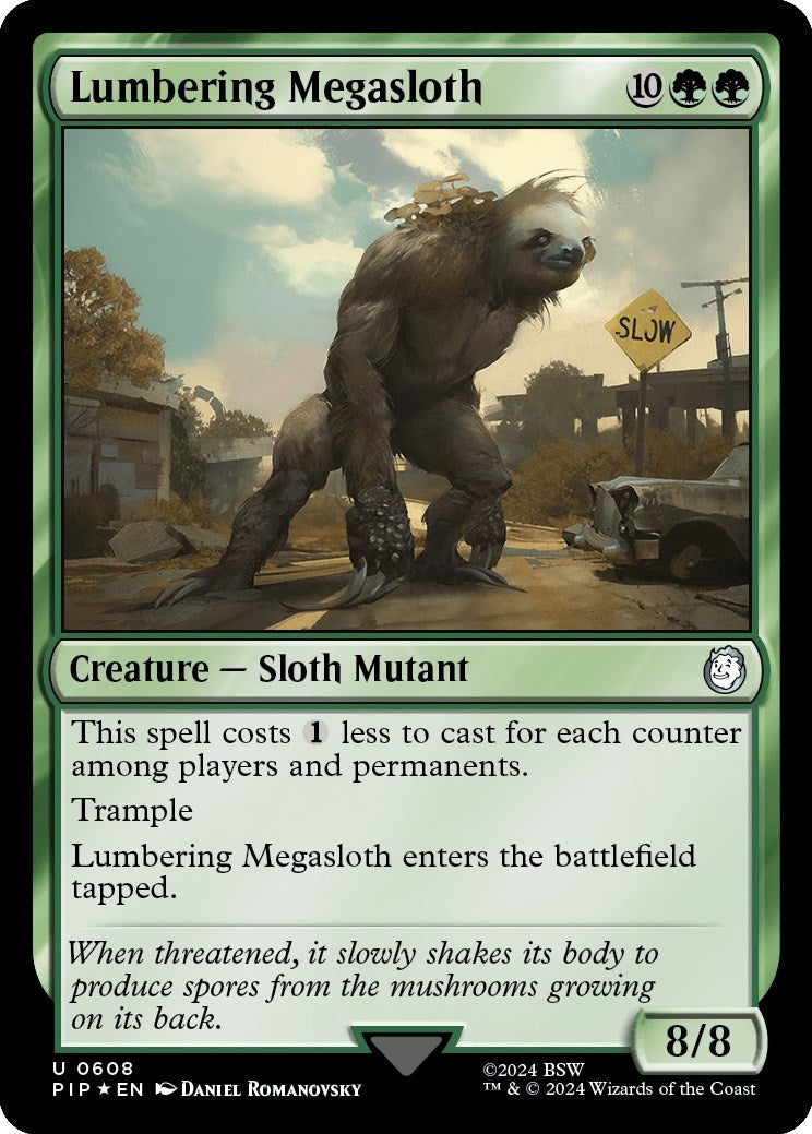 Lumbering Megasloth (Surge Foil) (608) (Universes Beyond: Fallout)