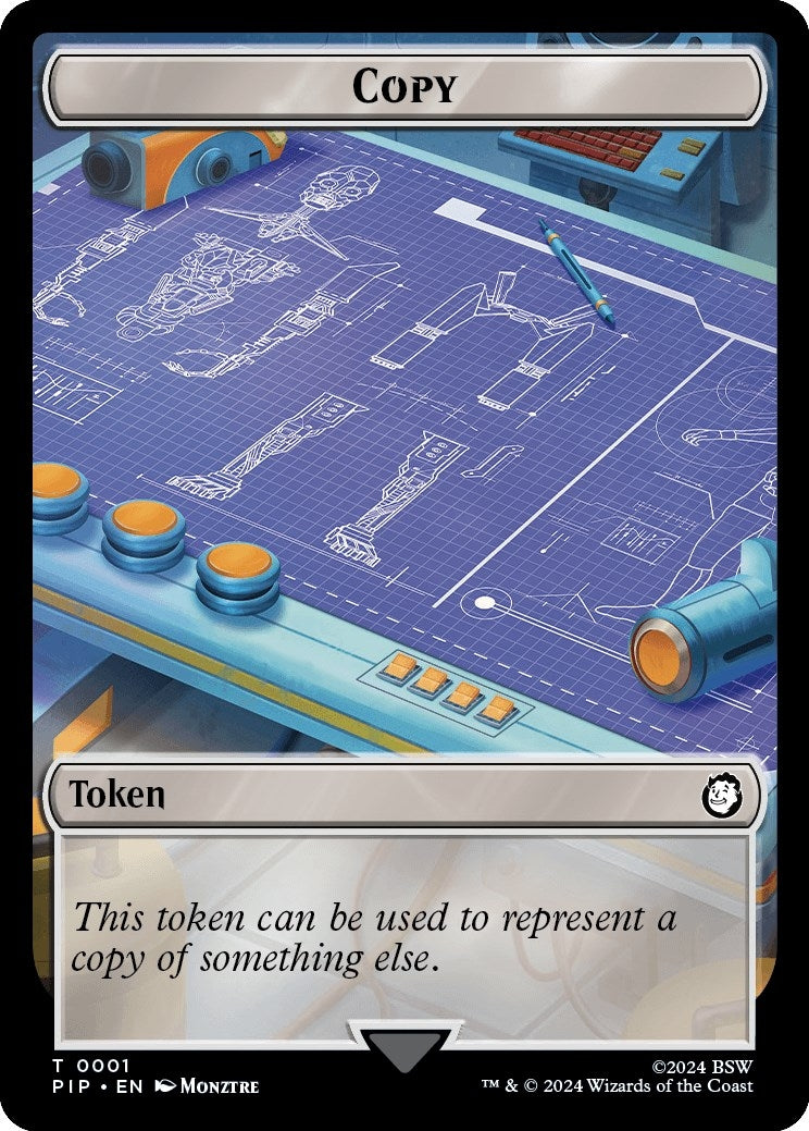 Copy // Junk Double-Sided Token (1 // 15) (Universes Beyond: Fallout)