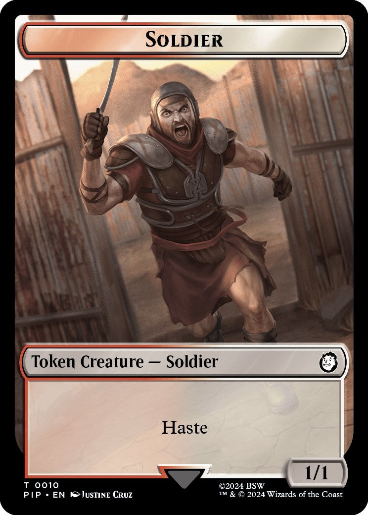 Soldier (0010) // Food (0012) Double-Sided Token (10 // 12) (Universes Beyond: Fallout)