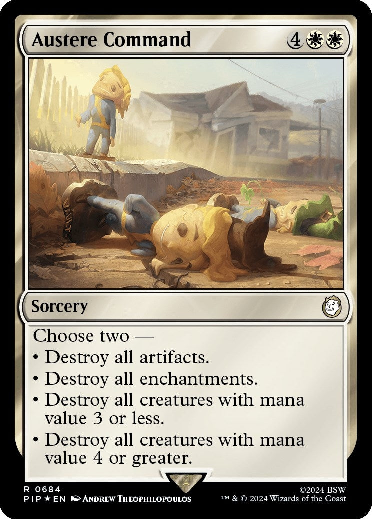 Austere Command (Surge Foil) (684) (Universes Beyond: Fallout)