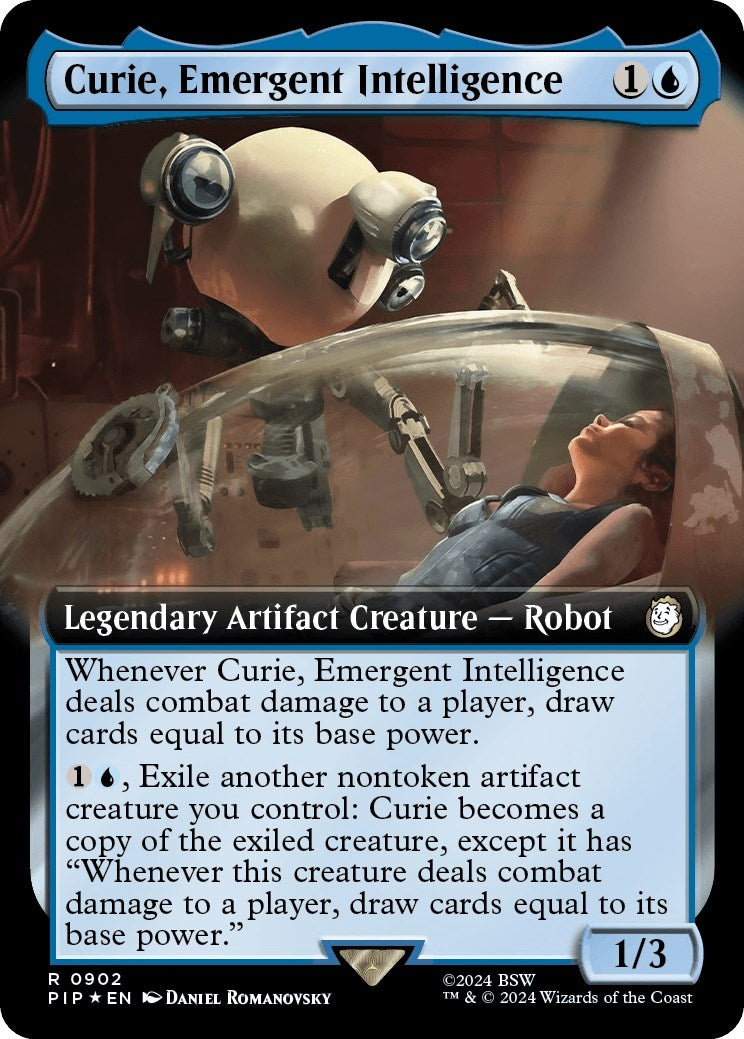 Image for Curie, Emergent Intelligence (Extended Art) (Surge Foil) (902) (Universes Beyond: Fallout) - Magic: The Gathering