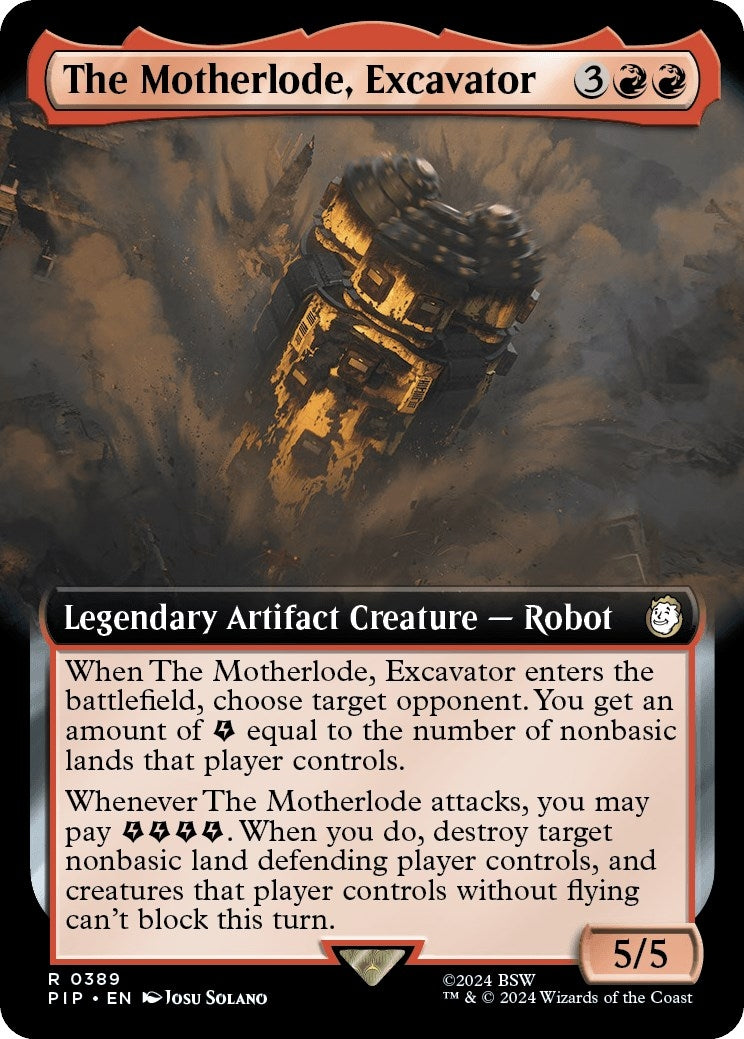 The Motherlode, Excavator (Extended Art) (389) (Universes Beyond: Fallout)
