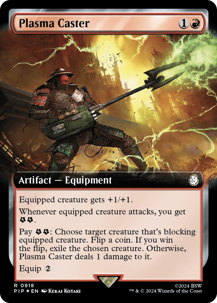 Plasma Caster (Extended Art) (Surge Foil) (918) (Universes Beyond: Fallout)
