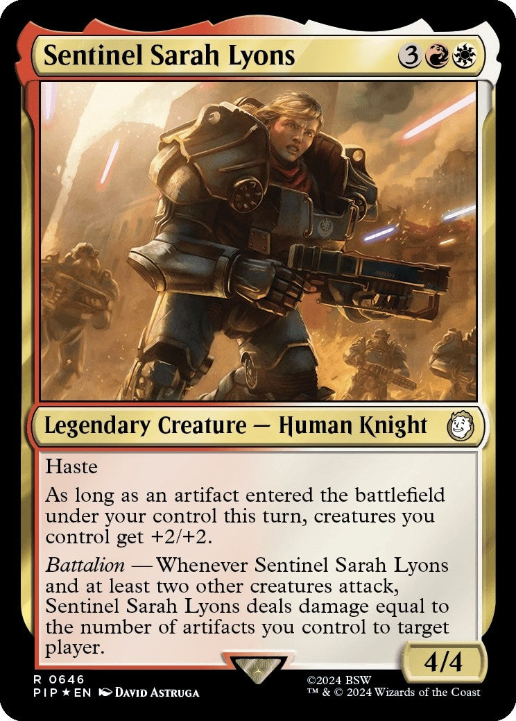 Sentinel Sarah Lyons (Surge Foil) (646) (Universes Beyond: Fallout)