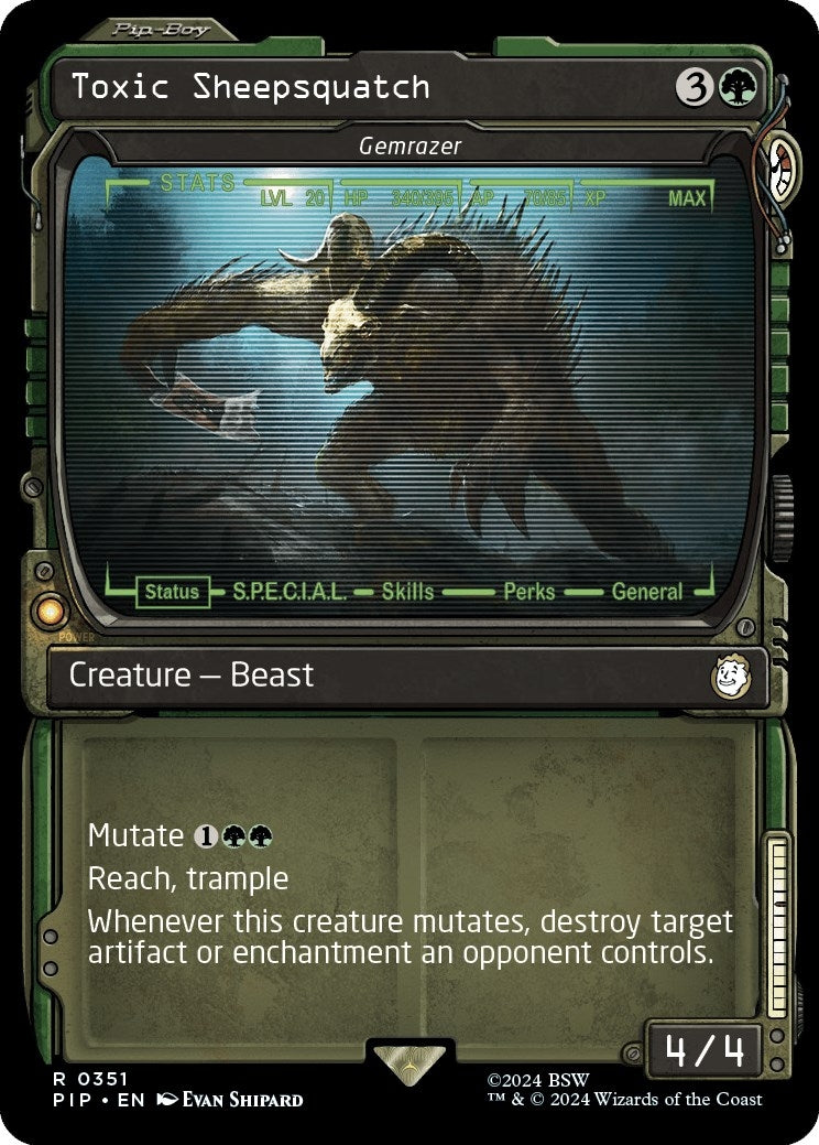 Image for Toxic Sheepsquatch - Gemrazer (Showcase) (351) - Magic: The Gathering