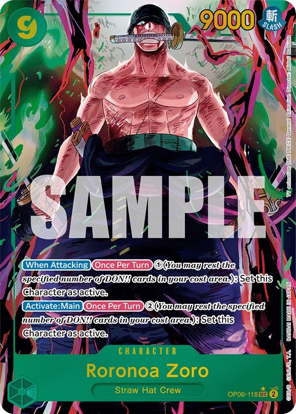 Image for Roronoa Zoro (Alternate Art) (OP06-118) (Wings of the Captain) - One Piece Card Game