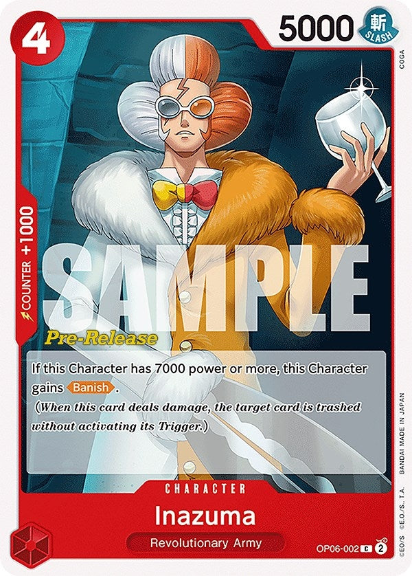 Image for Inazuma (OP06-002) (Wings of the Captain Pre-Release Cards) - One Piece Card Game