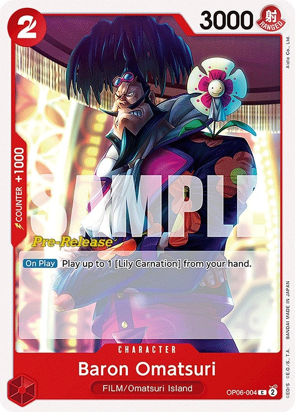 Baron Omatsuri (OP06-004) (Wings of the Captain Pre-Release Cards)