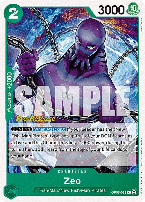 Image for Zeo (OP06-028) (Wings of the Captain Pre-Release Cards) - One Piece Card Game
