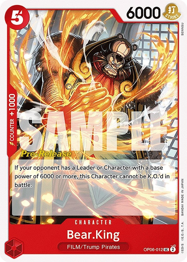 Bear.King (OP06-012) (Wings of the Captain Pre-Release Cards)