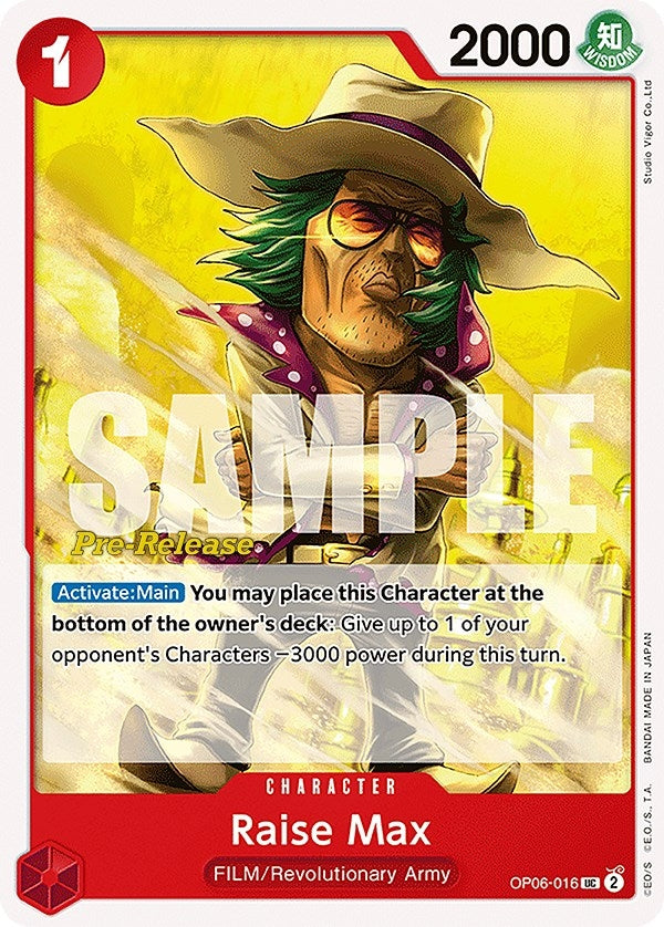 Raise Max (OP06-016) (Wings of the Captain Pre-Release Cards)