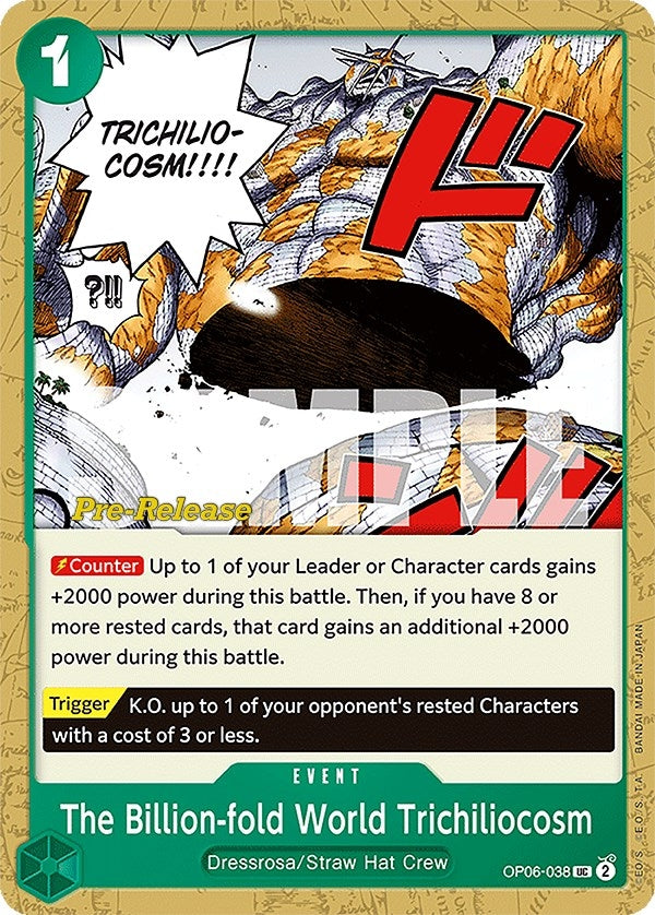 The Billion-fold World Trichiliocosm (OP06-038) (Wings of the Captain Pre-Release Cards)