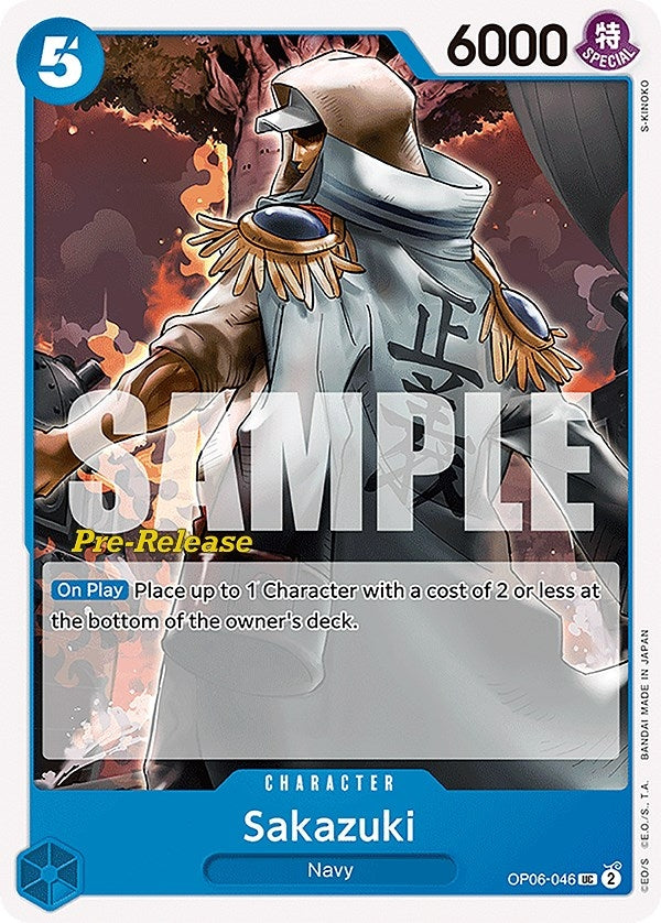Sakazuki (OP06-046) (Wings of the Captain Pre-Release Cards)