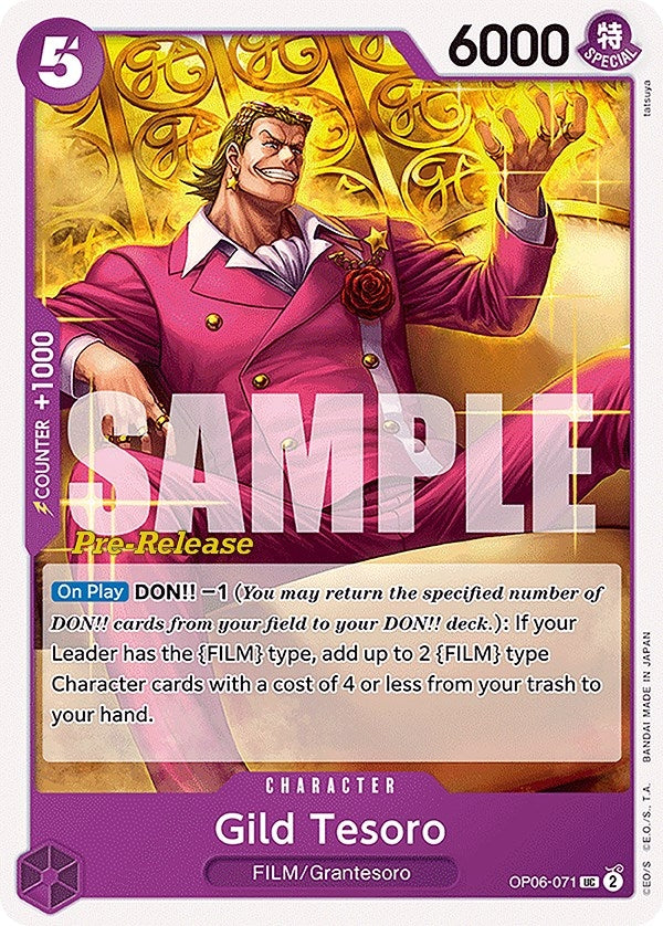 Image for Gild Tesoro (OP06-071) (Wings of the Captain Pre-Release Cards) - One Piece Card Game