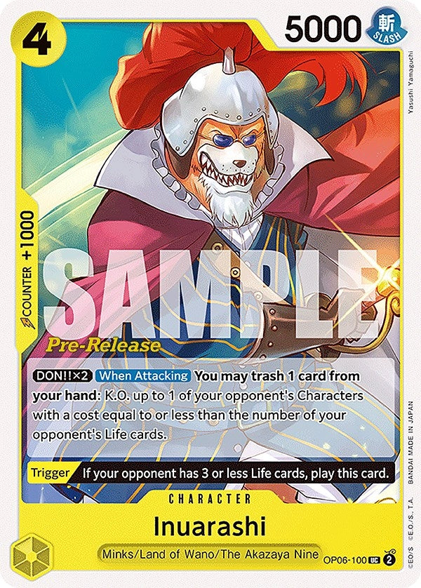 Inuarashi (OP06-100) (Wings of the Captain Pre-Release Cards)