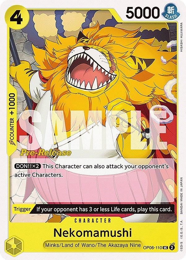 Nekomamushi (OP06-110) (Wings of the Captain Pre-Release Cards)
