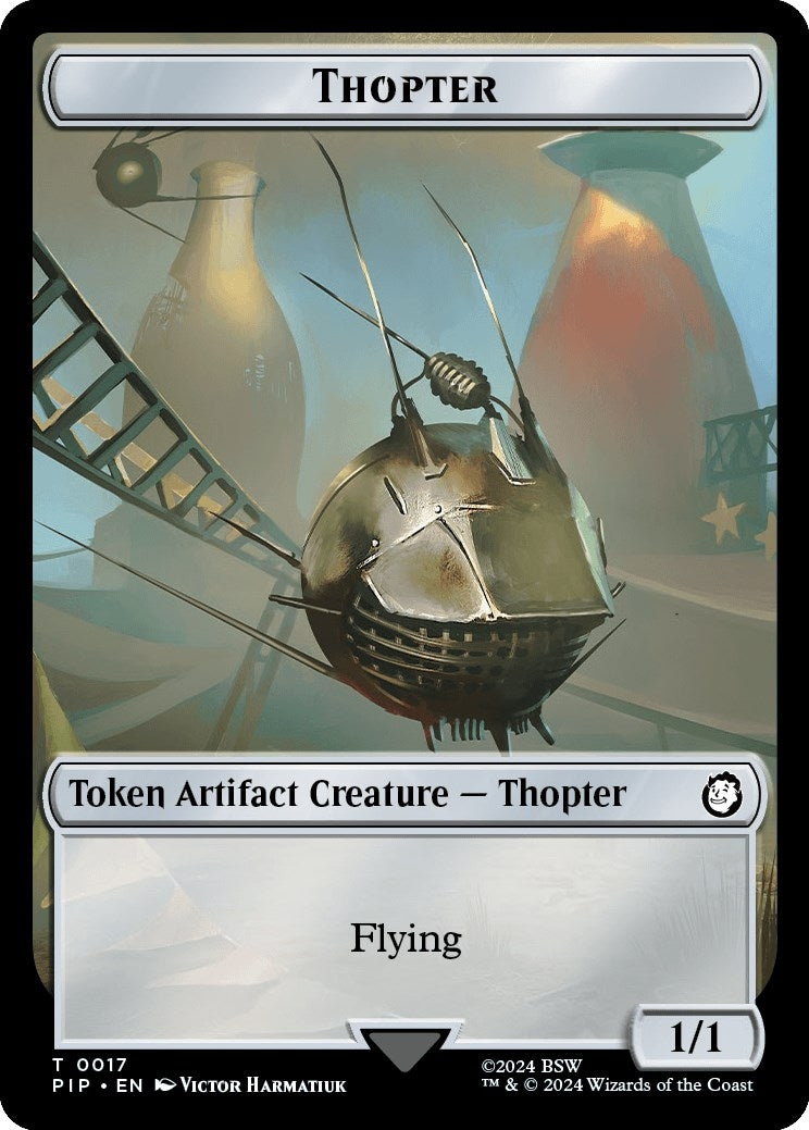 Thopter // Treasure (0018) Double-Sided Token (17 // 18) (Universes Beyond: Fallout)
