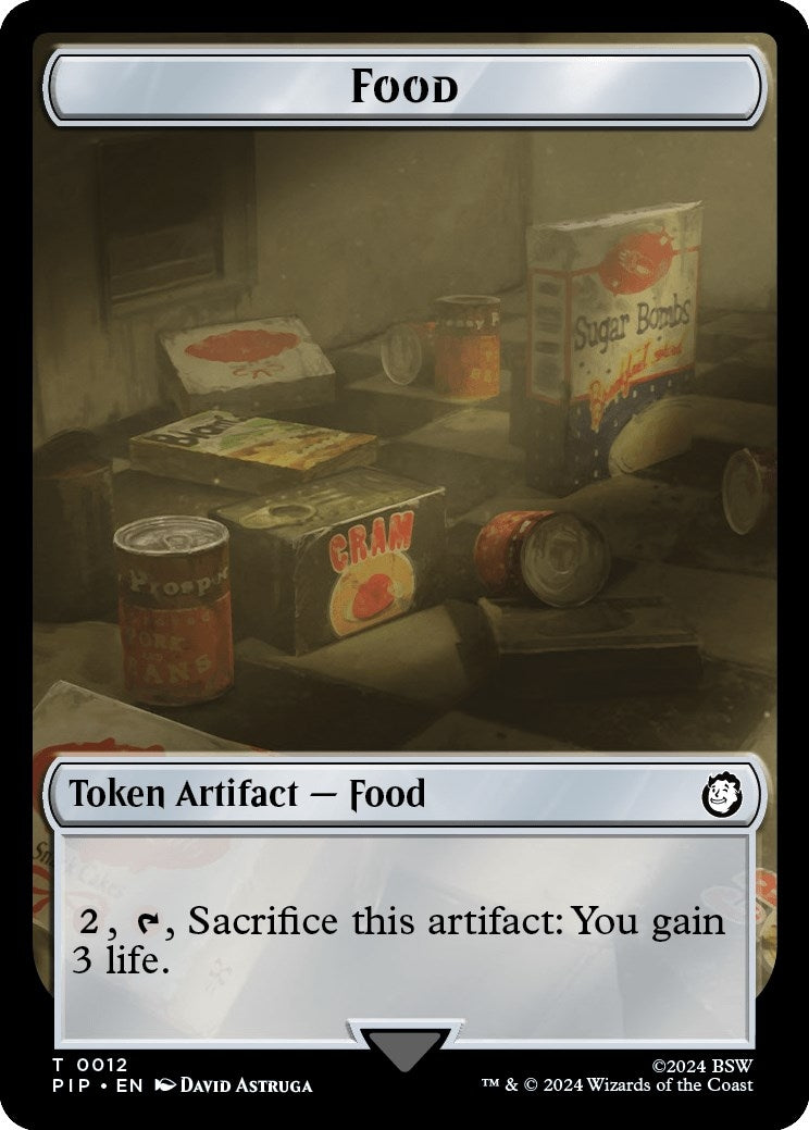 Food (0012) // Clue Double-Sided Token (12 // 11) (Universes Beyond: Fallout)