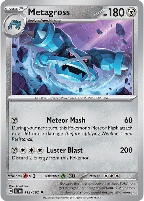 Image for Metagross (115/162) (SV05: Temporal Forces) - Pokemon