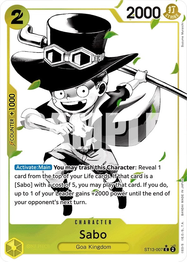 Image for Sabo (007) (Parallel) (ST13-007) (Ultra Deck: The Three Brothers) - One Piece Card Game