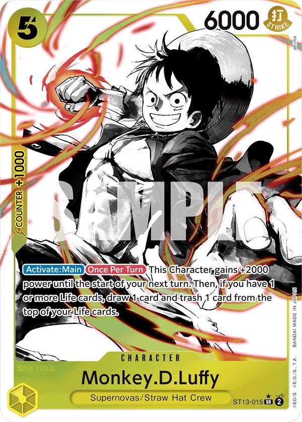 Monkey.D.Luffy (015) (Parallel) (ST13-015) (Ultra Deck: The Three Brothers)