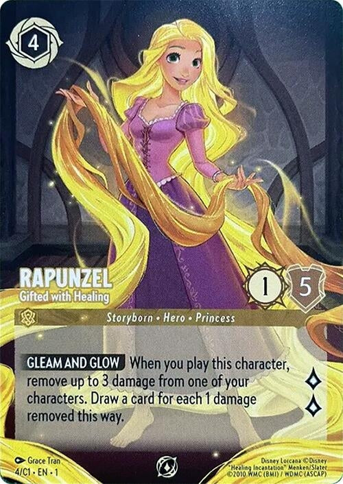 Rapunzel - Gifted with Healing (4) (Disney Lorcana Promo Cards)