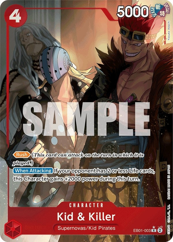 Image for Kid & Killer (Alternate Art) (EB01-003) (Extra Booster: Memorial Collection) - One Piece Card Game