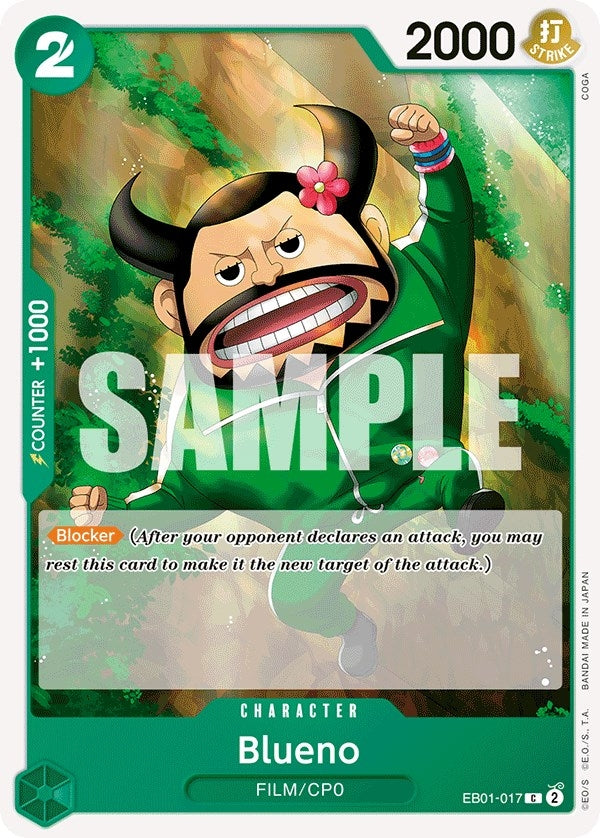 Blueno (017) (EB01-017) (Extra Booster: Memorial Collection)