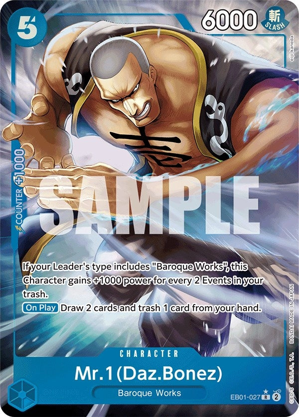 Image for Mr. 1 (Daz.Bonez) (Alternate Art) (EB01-027) (Extra Booster: Memorial Collection) - One Piece Card Game
