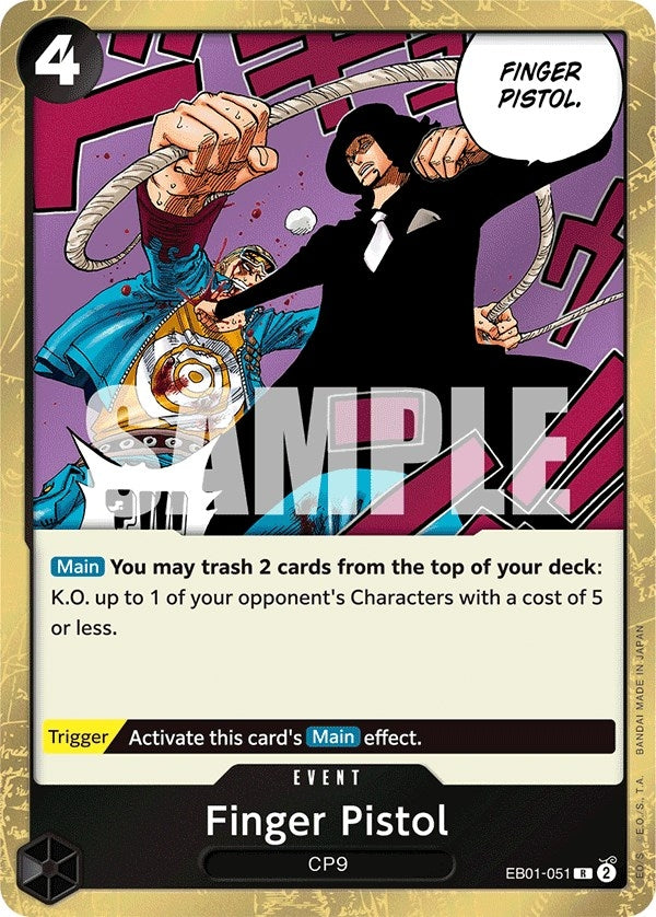 Image for Finger Pistol (EB01-051) (Extra Booster: Memorial Collection) - One Piece Card Game