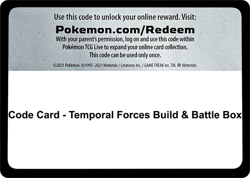 Image for Code Card - Temporal Forces Build & Battle Box (SV05: Temporal Forces) - Pokemon