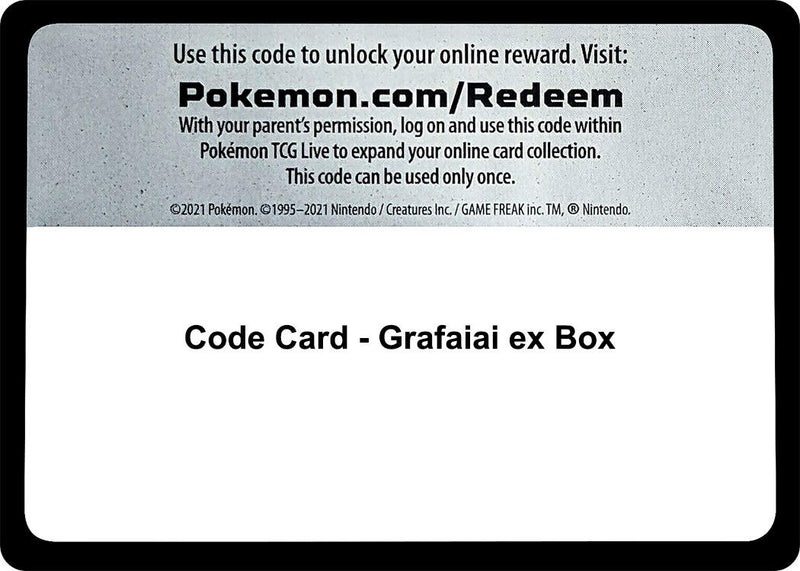 Image for Code Card - Grafaiai ex Box (Miscellaneous Cards & Products) - Pokemon