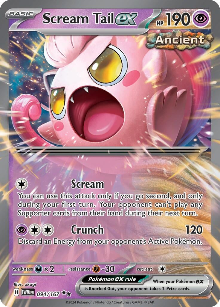 Image for Scream Tail ex (094/167) (SV06: Twilight Masquerade) - Pokemon
