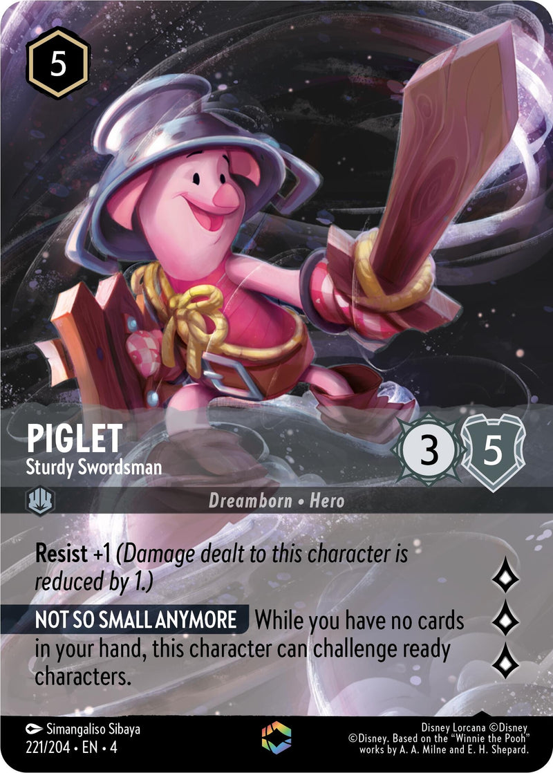 Piglet - Sturdy Swordsman (Enchanted) (221/204) (Ursula's Return)