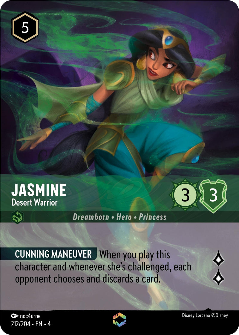 Jasmine - Desert Warrior (Enchanted) (212/204) (Ursula's Return)
