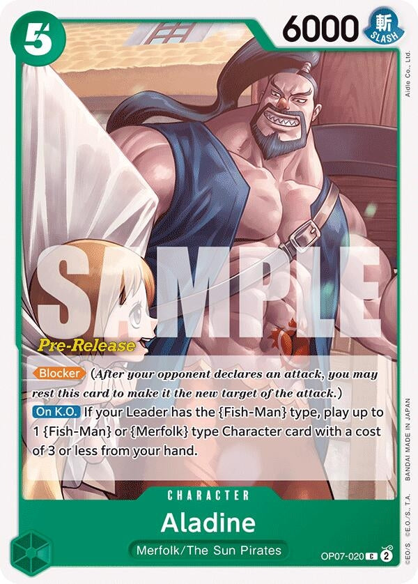 Aladine (OP07-020) (500 Years in the Future Pre-Release Cards)