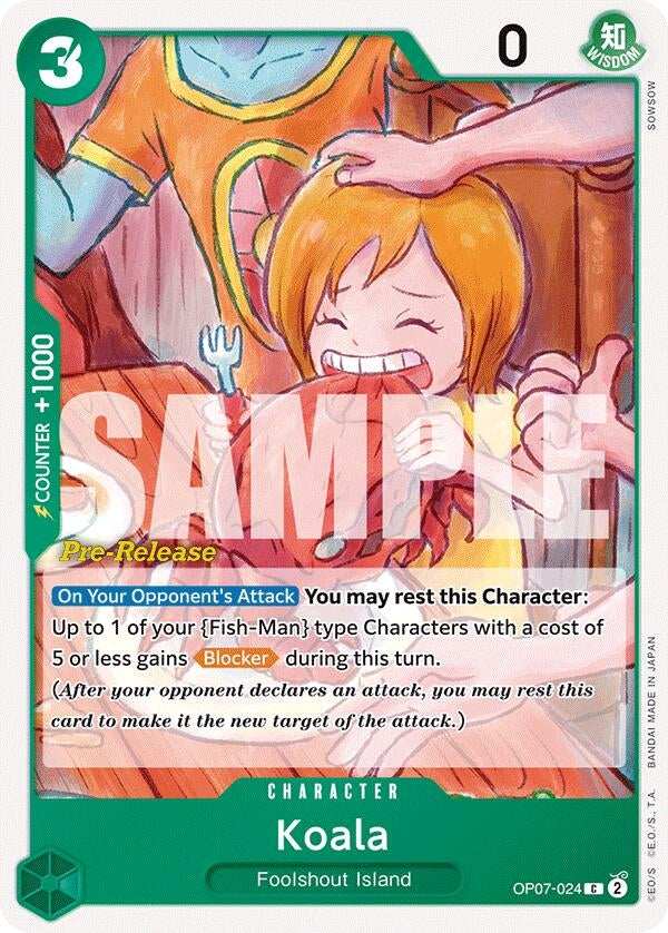 Image for Koala (OP07-024) (500 Years in the Future Pre-Release Cards) - One Piece Card Game