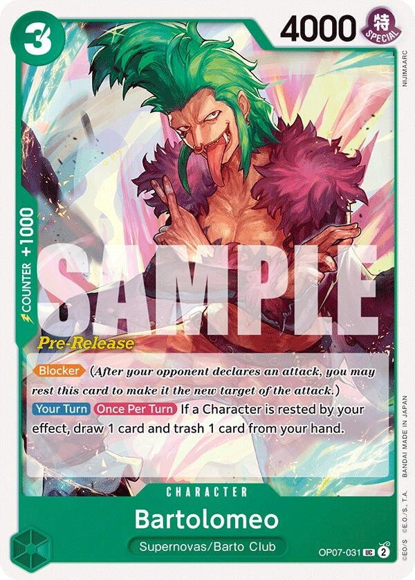 Bartolomeo (OP07-031) (500 Years in the Future Pre-Release Cards)